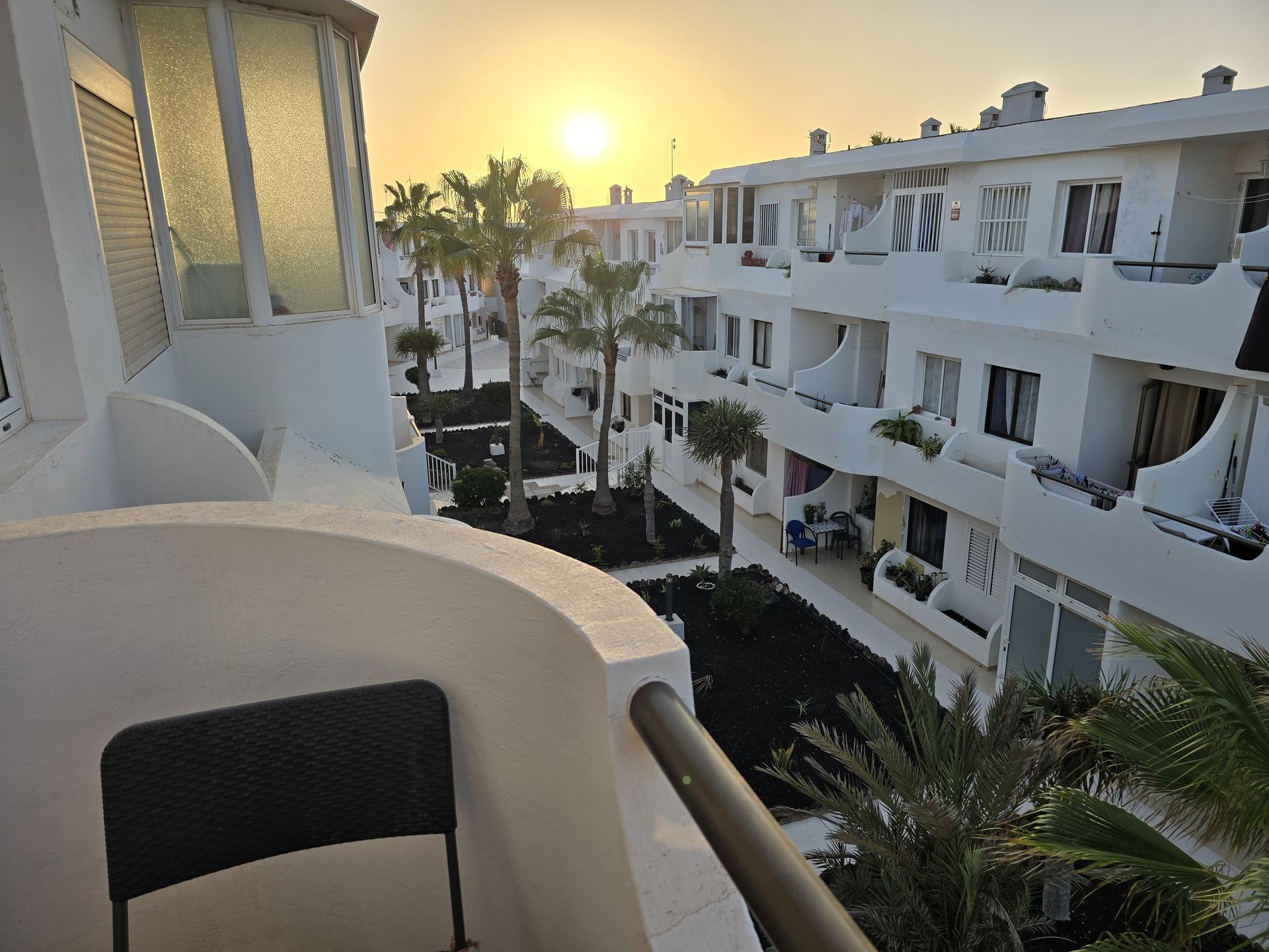 Terraza al atardecer